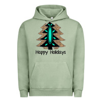 Pigment Oil Green Happy Holidays Tree Urban Hoodie - Bettercallsaul