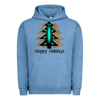 Pigment Pebble Blue Happy Holidays Tree Urban Hoodie - Bettercallsaul