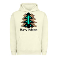 Pigment Pistachio Happy Holidays Tree Urban Hoodie - Bettercallsaul