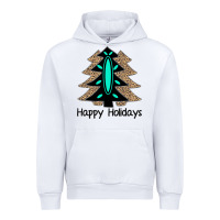 White Happy Holidays Tree Urban Hoodie - Bettercallsaul
