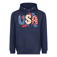Navy usa Heavyweight Hoodie - MaliasSmallBusiness