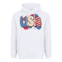 White usa Heavyweight Hoodie - MaliasSmallBusiness