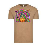 Vintage Coffee Halloween Rainbow Vintage Tee - texasbilliewilder