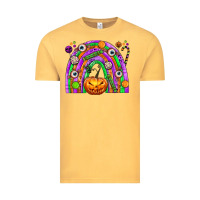Vintage Mustard Halloween Rainbow Vintage Tee - texasbilliewilder