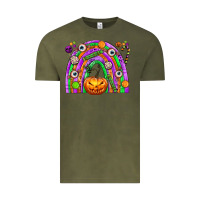 Vintage Olive Halloween Rainbow Vintage Tee - texasbilliewilder