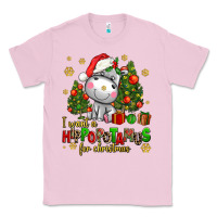 Bubblegum Pink i want a hippopotamus for christmas Classic Tee - AdoDesignShop