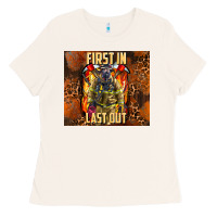 Bone first in last out firefighter Ladies Tee - AdoDesignShop