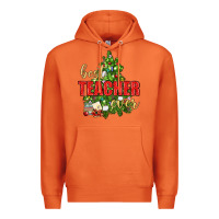 Carrot Best Teacher Ever With Christmas Tree Premium Hoodie - BundleAndBundleShop