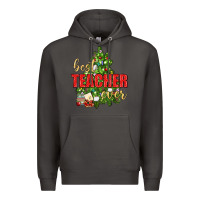 Smoke Best Teacher Ever With Christmas Tree Premium Hoodie - BundleAndBundleShop
