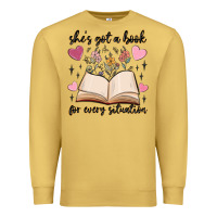 Antique Gold she's got a book for every situation Premium Sweatshirt - MaliasSmallBusiness