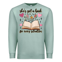 Seafoam she's got a book for every situation Premium Sweatshirt - MaliasSmallBusiness