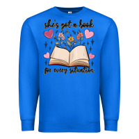 True Royal she's got a book for every situation Premium Sweatshirt - MaliasSmallBusiness