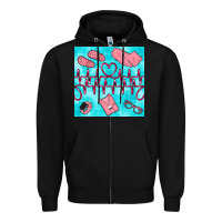 Black nurse heart beat seamless pattern Zipper Hoodie - BundleAndBundleShop