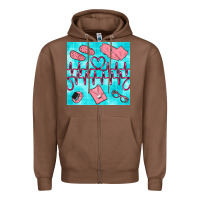 Chestnut nurse heart beat seamless pattern Zipper Hoodie - BundleAndBundleShop
