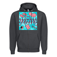 Smoke nurse heart beat seamless pattern Zipper Hoodie - BundleAndBundleShop