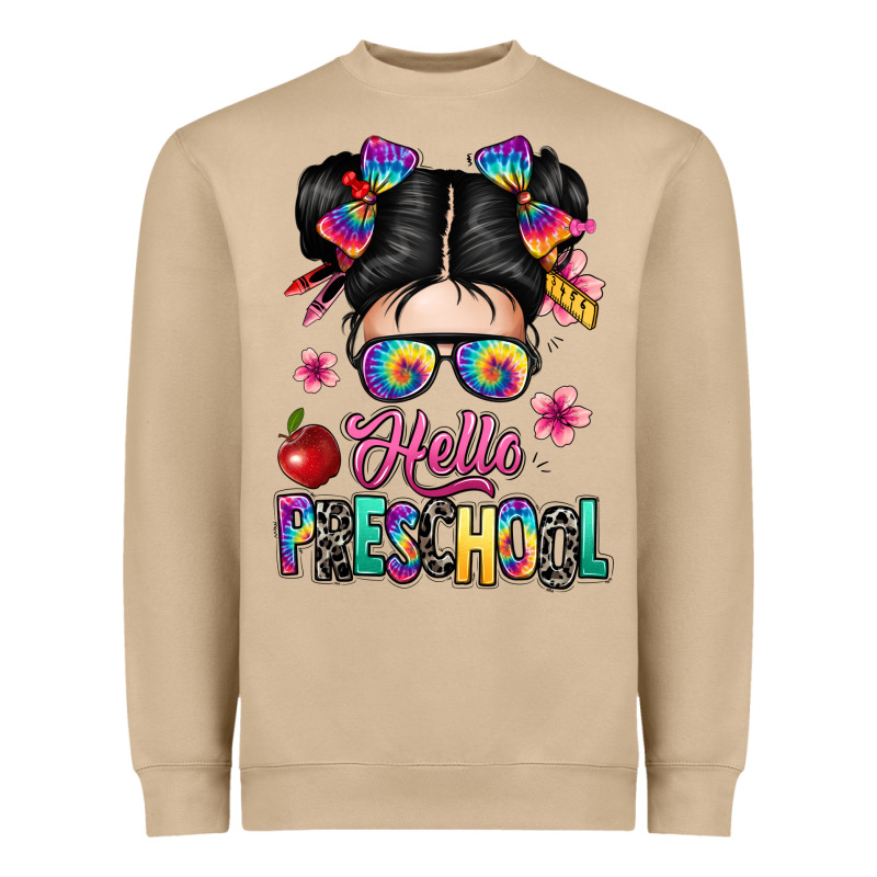 Hello Preschool Kid Heavyweight Sweatshirt by texasbilliewilder | Teevron