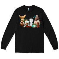 Black coffee tools coffee cups Long Sleeve Tee - AdoDesignShop