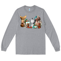 Heather Grey coffee tools coffee cups Long Sleeve Tee - AdoDesignShop