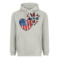 Moon Dust 4th of july american flag heart butterfly Heavyweight Hoodie - MaliasSmallBusiness
