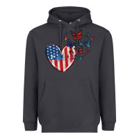 Smoke 4th of july american flag heart butterfly Heavyweight Hoodie - MaliasSmallBusiness