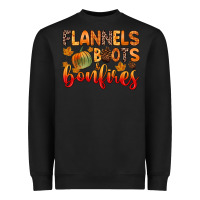 Black flannels boots and bonfires Heavyweight Sweatshirt - Zillion Design Studio
