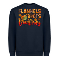 Navy flannels boots and bonfires Heavyweight Sweatshirt - Zillion Design Studio