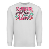Dove Grey season everything with love Premium Sweatshirt - MaliasSmallBusiness