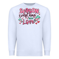 White season everything with love Premium Sweatshirt - MaliasSmallBusiness