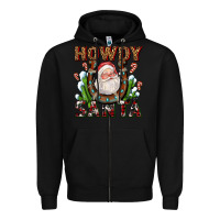 Black howdy santa Zipper Hoodie - AdoDesignShop