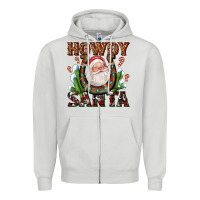 Dove Grey howdy santa Zipper Hoodie - AdoDesignShop
