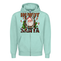 Seafoam howdy santa Zipper Hoodie - AdoDesignShop