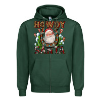 Sports Green howdy santa Zipper Hoodie - AdoDesignShop