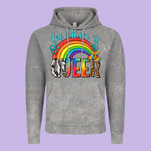 The Future Is Queer Vintage Hoodie Designed By Texasbilliewilder