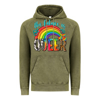 Vintage Olive the future is queer Vintage Hoodie - texasbilliewilder