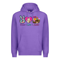 Purple Peace Love Easter Premium Hoodie - BundleAndBundleShop