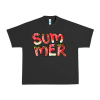 Pigment Black summer watermelon and strawberry Urban Heavy Tee - BarkalooDesign