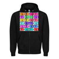 Black plaster seamless pattern Zipper Hoodie - BundleAndBundleShop