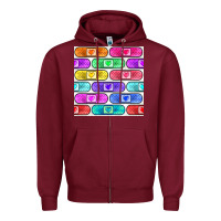 Burgundy plaster seamless pattern Zipper Hoodie - BundleAndBundleShop