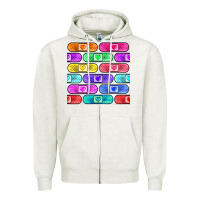 Oatmeal Heather plaster seamless pattern Zipper Hoodie - BundleAndBundleShop