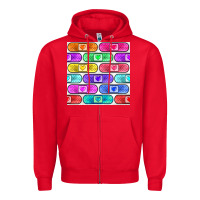 Red plaster seamless pattern Zipper Hoodie - BundleAndBundleShop