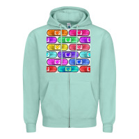Seafoam plaster seamless pattern Zipper Hoodie - BundleAndBundleShop