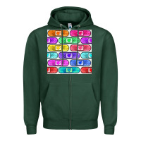 Sports Green plaster seamless pattern Zipper Hoodie - BundleAndBundleShop