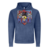Vintage Denim ballpark mama Vintage Hoodie - Zillion Design Studio