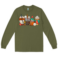 Army Green volleyball coffee cups Long Sleeve Tee - AdoDesignShop