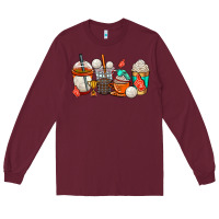 Burgundy volleyball coffee cups Long Sleeve Tee - AdoDesignShop