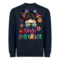 Navy hello second grade kid Heavyweight Sweatshirt - texasbilliewilder