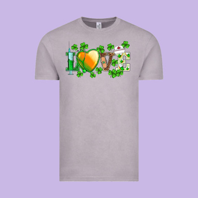 St.patrick's Nurse Love Heart Stethoscope Vintage Tee Designed By Barkaloodesign