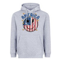 Heather Grey America Heavyweight Hoodie - MaliasSmallBusiness