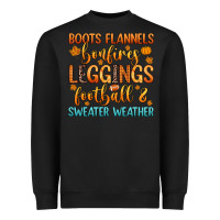 Black boots flannels bonfires leggins football Heavyweight Sweatshirt - Zillion Design Studio