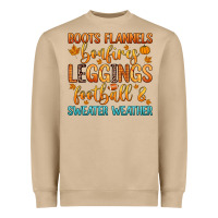 Boots Flannels Bonfires Leggins Football Heavyweight Sweatshirt | Teevron